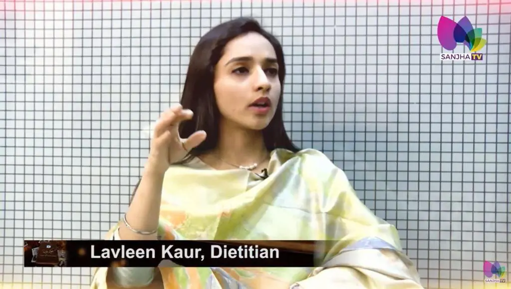 Lavleen Kaur dietitian with Sanjha TV Canada