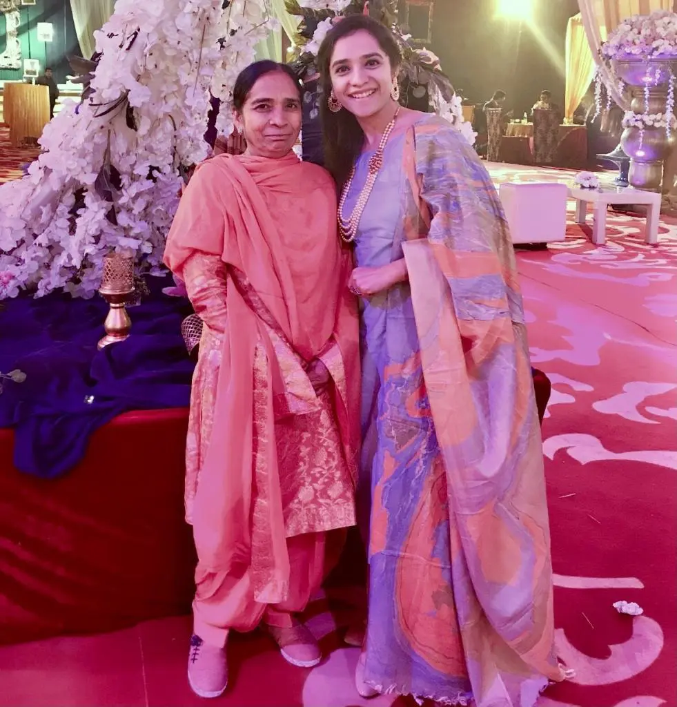 Lavleen Kaur with mother Parvinder Kaur