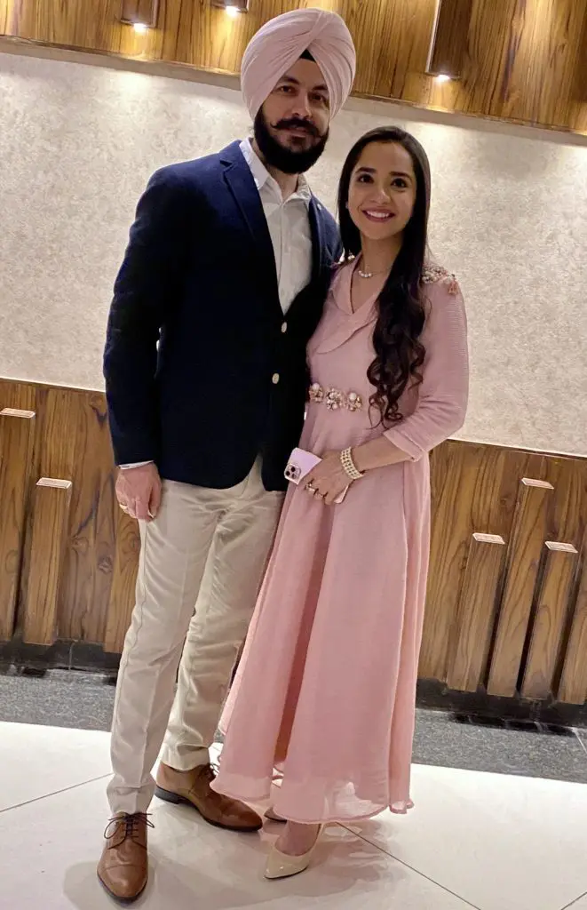 Lavleen Kaur with husband Jagandeep Singh